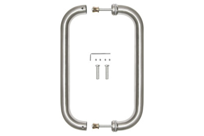 Дверь глухая однопольная — Ручка скоба INOX — фото