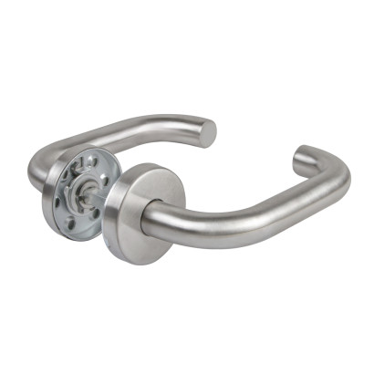 Дверь глухая двупольная — Ручка INOX — фото