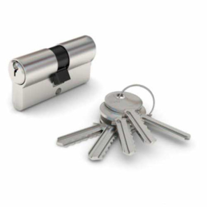 Дверь остекленная двупольная — Цилиндровый механизм GN 70 PC — фото